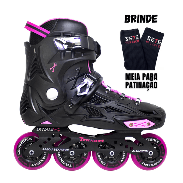 Patins Inline Freestyle Traxart Dynamix Rosa Urban