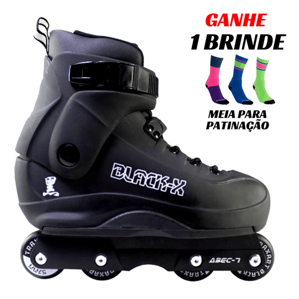 Patins Street Aggressive Traxart Black X 57MM ABEC 7 CROMO