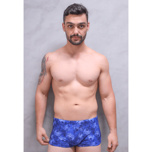 Sungão Frelith Estampado Coqueiros Azuis - ESTAMPADA