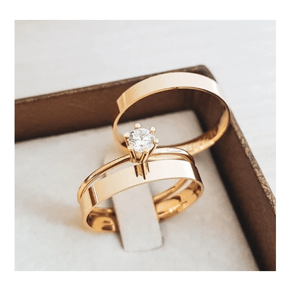 Par de Alianças Sydney 14K