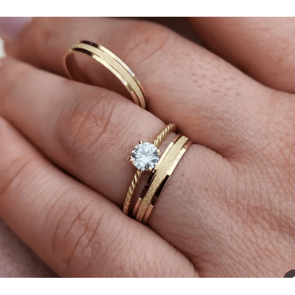Par de Alianças Vega 18K