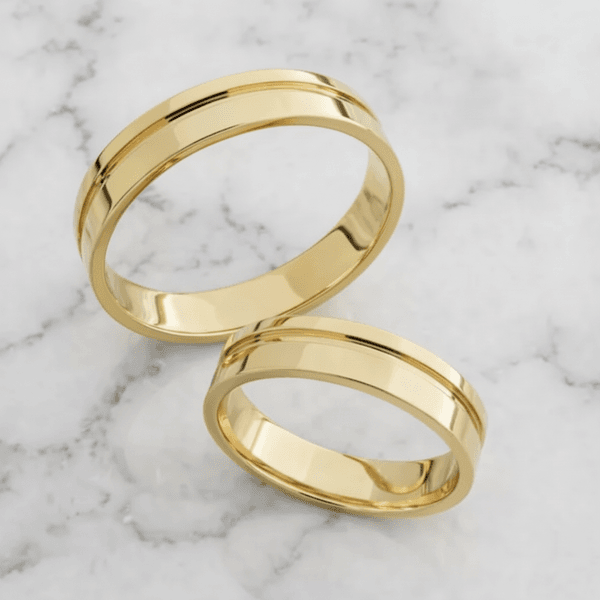 Par de Alianças Dionísio 14K