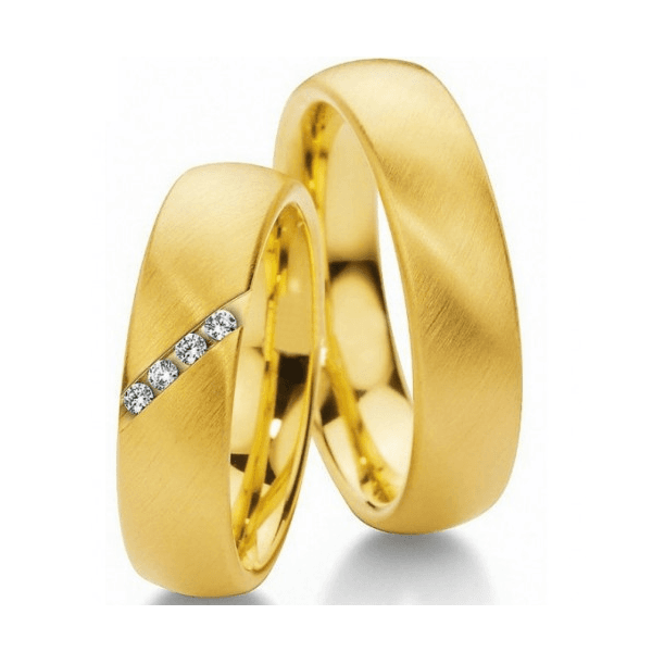 Par de Alianças Casamento Ouro 18K Fosca 6 mm