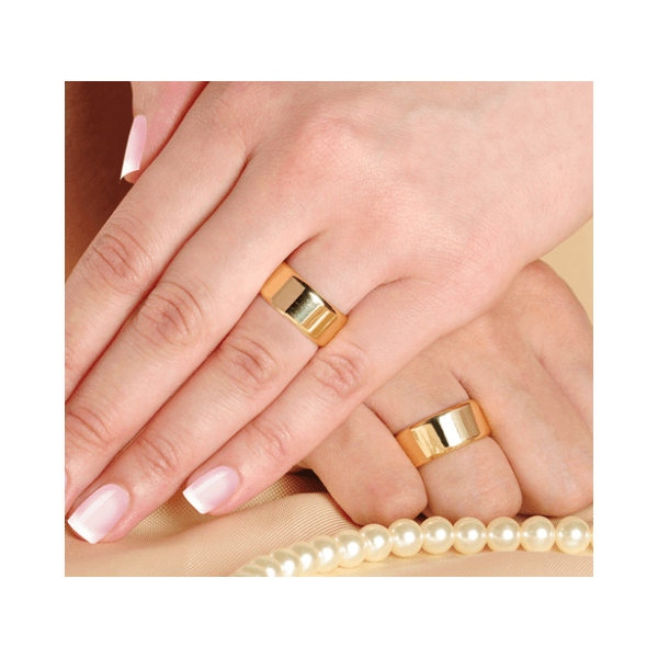 Aliança de Casamento Ouro Elegante Trabalhada - Lourdes Alianças