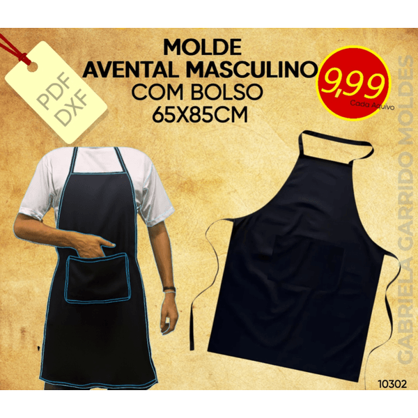 MOLDE AVENTAL MASCULINO