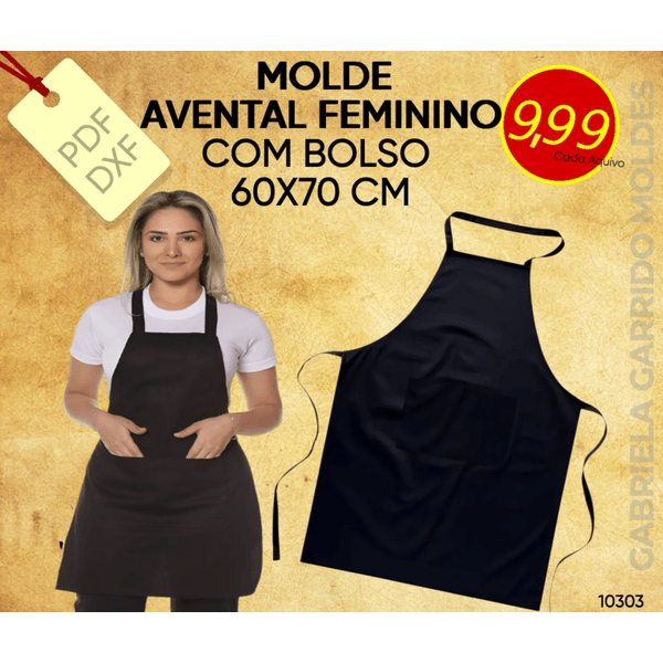 MOLDE AVENTAL FEMININO 