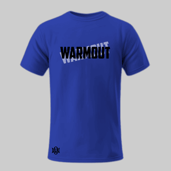 Camiseta Azul Adulto Masculina Warmout Sombreado