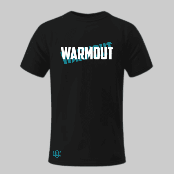 Camiseta Preta Adulto Masculina Warmout Sombreado