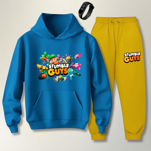Conjunto Abrigo Moletom Amarelo Infantil Stumble Guys