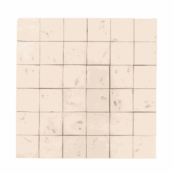 Quadratto Terracota Bianco