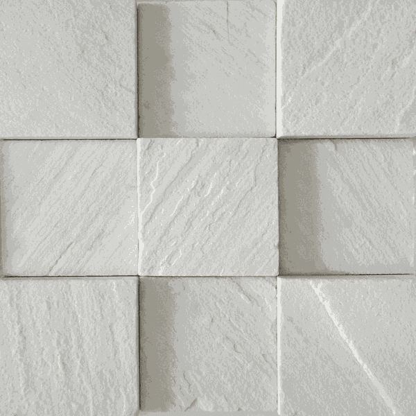 Pedra São Tomé Serrada Tipo exportação Branca - 10 X 10cm