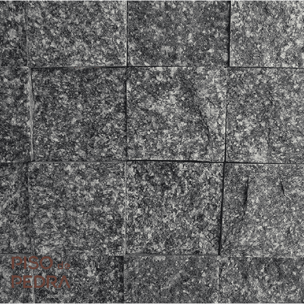 Pedra Miracema Cinza Amarrado com 0,5m² 11,5x11,5cm