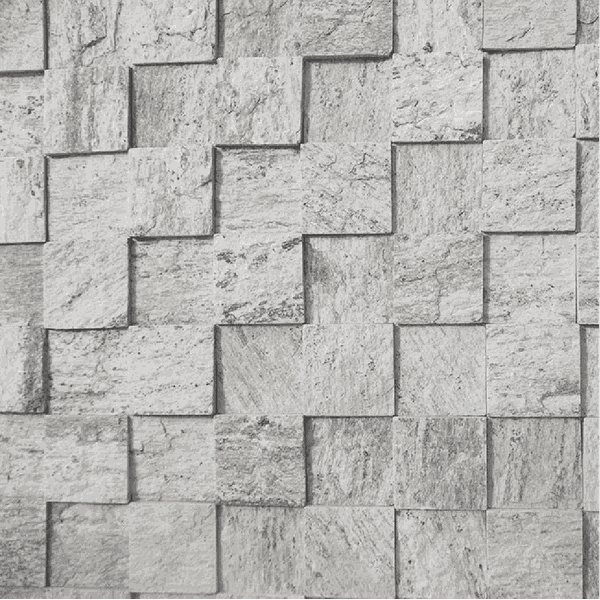 Pedra Madeira Serrada Branca Amarrado com 0,5m² 11,5x11.5cm