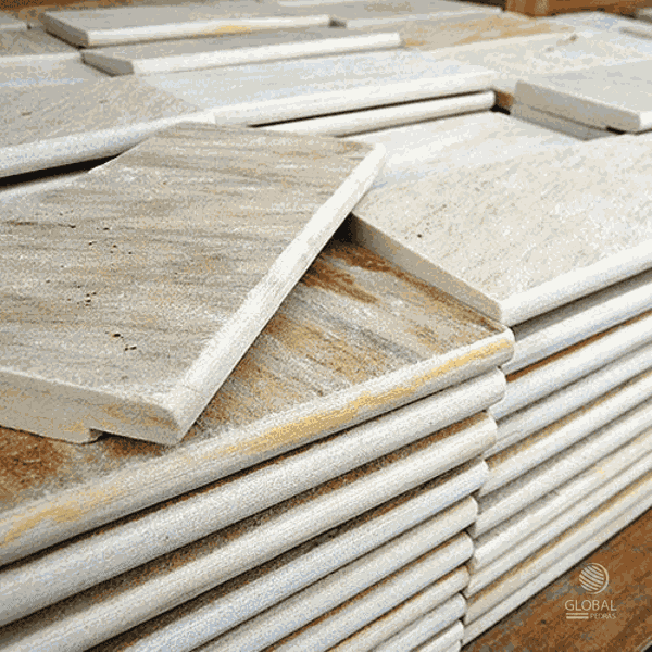 Borda Boleada Pedra São Tomé Mesclada - 23 X 47cm