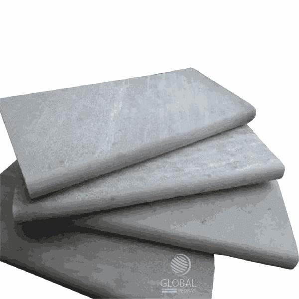 Borda Boleada Pedra São Tomé Branca - 47 X 47cm