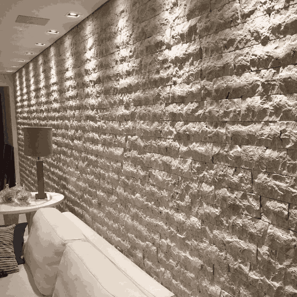 Travertino Rockface Pedra Natural 10x30cm