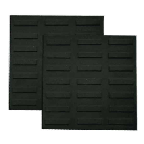 Piso Rampa Filete Preto 30,7x30,7cm Caixa com 0,47 m² 