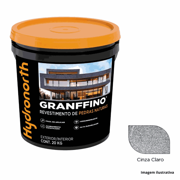 Textura Pedras Naturais Granffino - Cinza Claro - 20kg