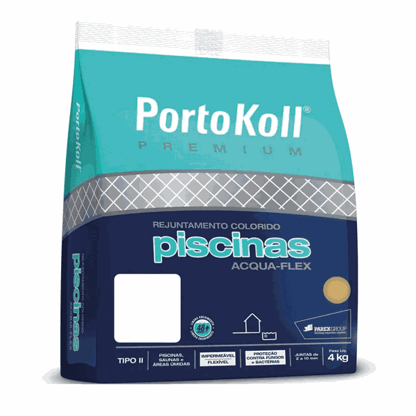 Rejunte Piscina Acqua-flex Branco Brilhante 4kg PortoKoll
