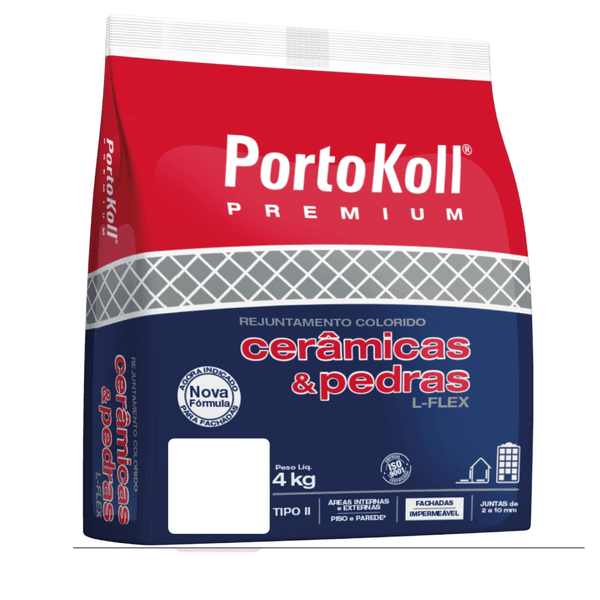 Rejunte Para Pedras L-Flex Branco 4kg - PortoKoll