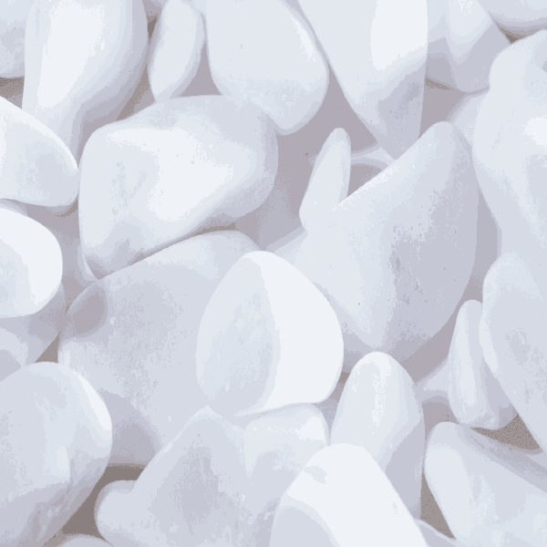 Pedra branca seixo n4 - 20kg