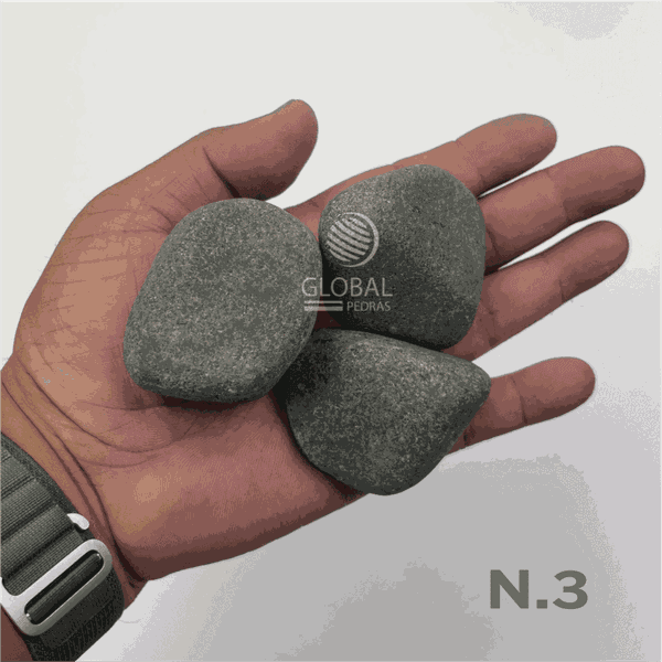 Seixo Cinza Fosco 20kg - Tam.3