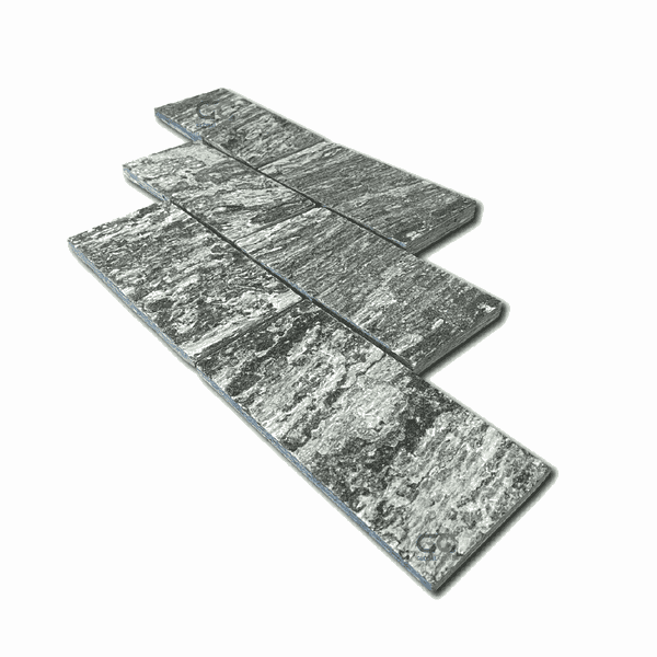 Pedra madeira serrada preto indiano com 0,5m² 19 Peças 11,5x23cm
