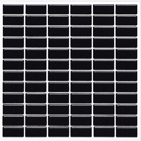 Pastilha de Porcelana 2,5x5 (Jr) - M-4337 Preto Acetinado Caixa 1,64m² - Atlas