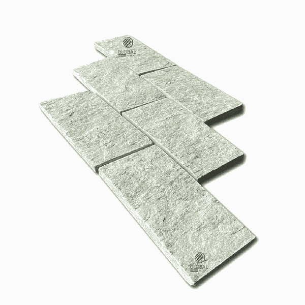 Pedra madeira serrada verde com 0,5m² 19 Peças 11,5x23cm