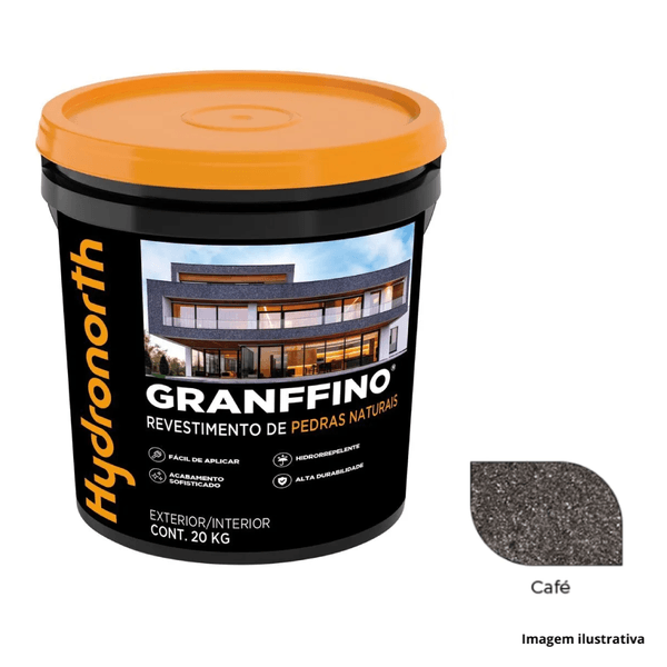 Textura Pedras Naturais Granffino - Café - 20kg