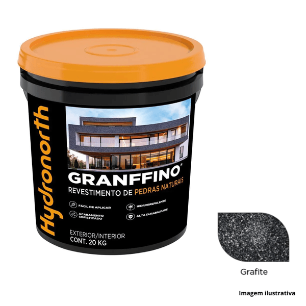 Textura Pedras Naturais Granffino - Grafite - 20kg