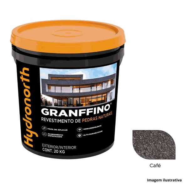 Textura Pedras Naturais Granffino - Café - 20kg