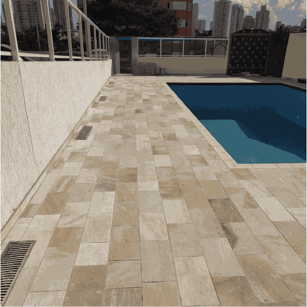 Pedra Para Piscina São Tomé Amarela - 23 X 47cm