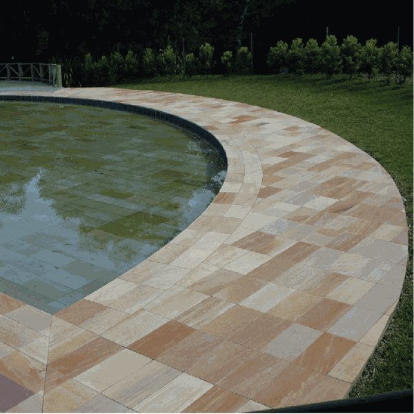 Pedra Para Piscina São Tomé Amarela - 15 X 30cm