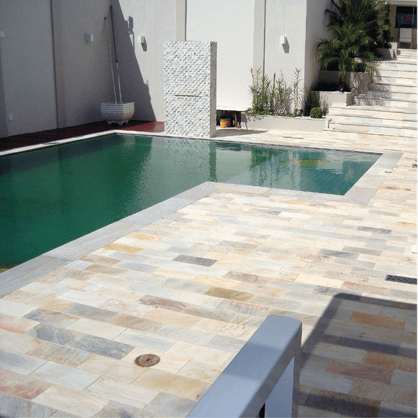  Pedra Para Piscina São Tomé Mesclada - 28 X 57cm