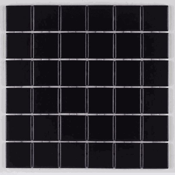 Pastilha de Porcelana 5x5 - M-4337 - Preto Acetinado Caixa 1,41m² Atlas