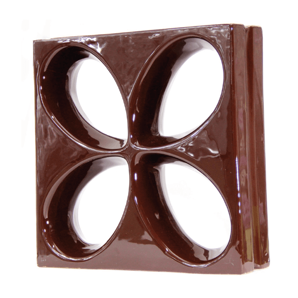 Cobogó Safira - Marrom Café - 30x30 cm