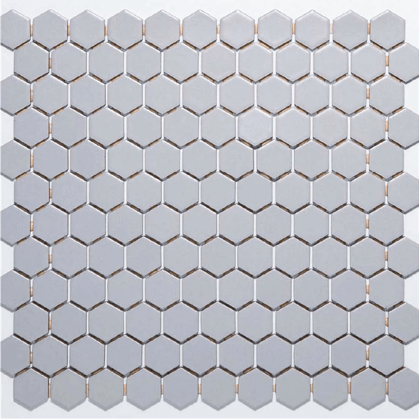 Pastilha de Porcelana Hexagonal - M-12257 Inox - caixa 1,43m² Atlas