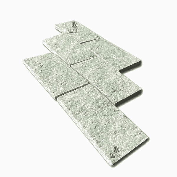 Pedra madeira serrada verde com 0,5m² 19 Peças 11,5x23cm