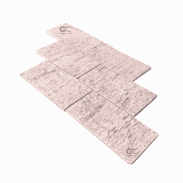 Pedra madeira serrada vermelha com 0,5m² 19 Peças 11,5x23cm