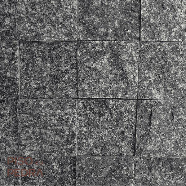 Pedra Miracema Cinza Amarrado com 0,5m² 11,5x11,5cm