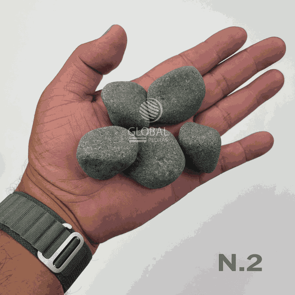 Seixo Cinza Fosco 20kg - Tam.2