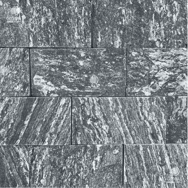 Pedra Miracema Preto Indiano com 19 Pecas 0,5m² 11,5x23cm