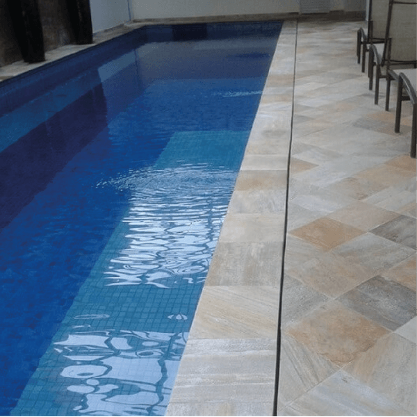  Pedra Para Piscina São Tomé Mesclada - 20 X 20cm