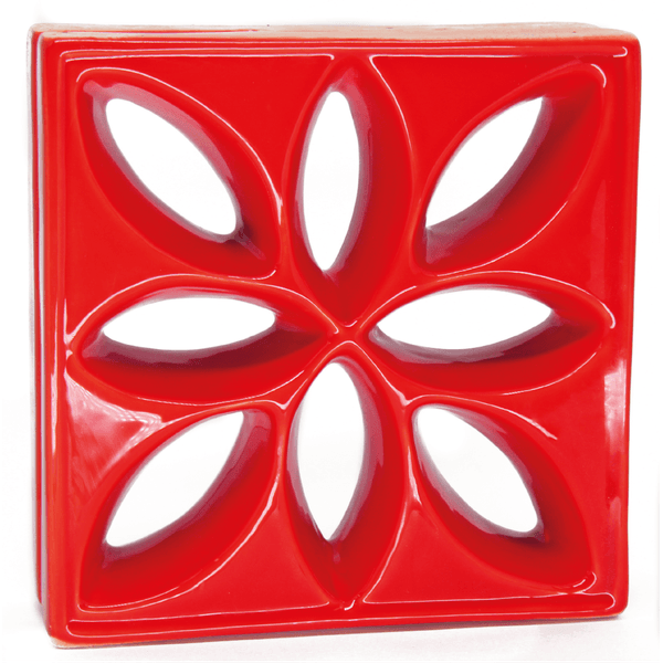 Cobogó Lótus - Vermelho - 25x29 cm
