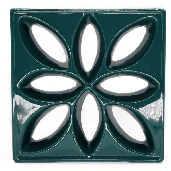 Cobogó Lótus - Verde Petróleo - 25x25 cm