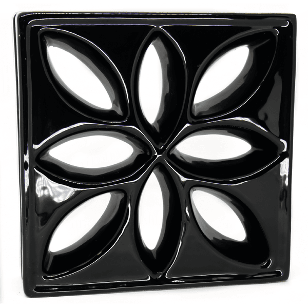 Cobogó Lótus - Preto - 25x25 cm