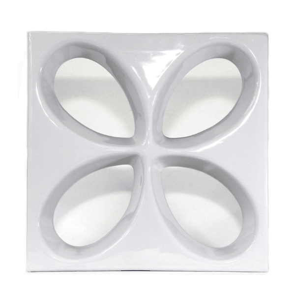 Cobogó Safira - Branco - 30x30 cm