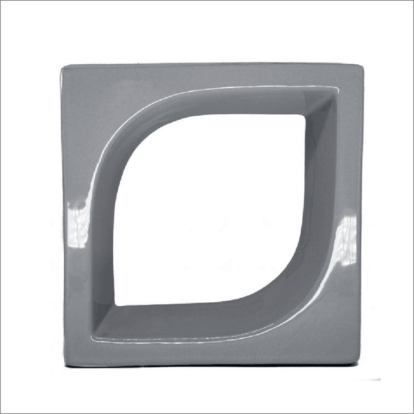 Cobogó de Louça Pétala - Platina - 20x20 cm - vendido por peça