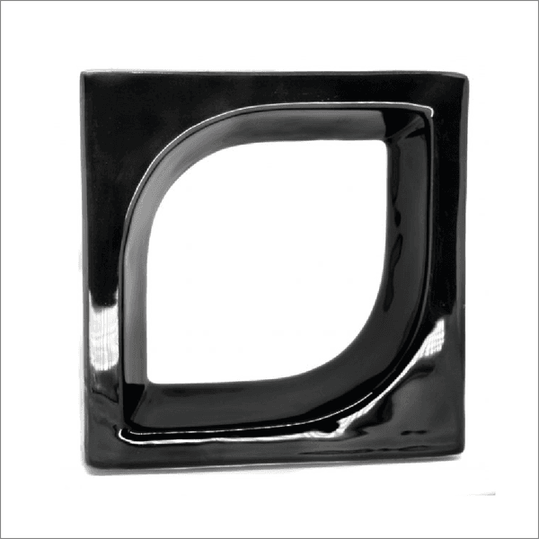 Cobogó de Louça Pétala - Preto - 20x20 cm - vendido por peça